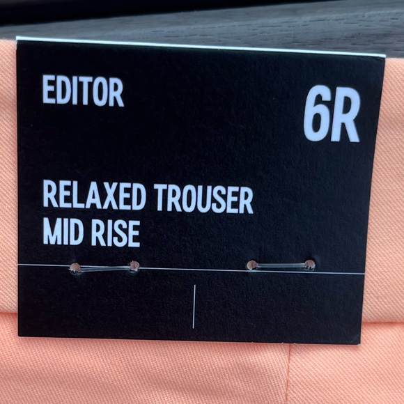 Express; Peach/Apricot; Editor Relaxed Mid-Rise Trousers; NWT; Women’s 6R - Picture 8 of 8